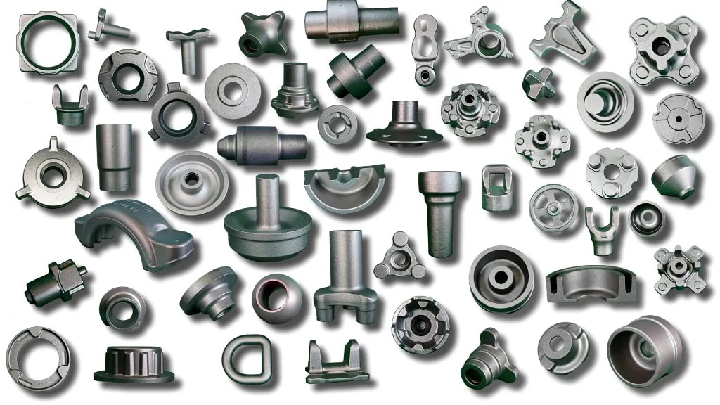 Assortment of forged parts